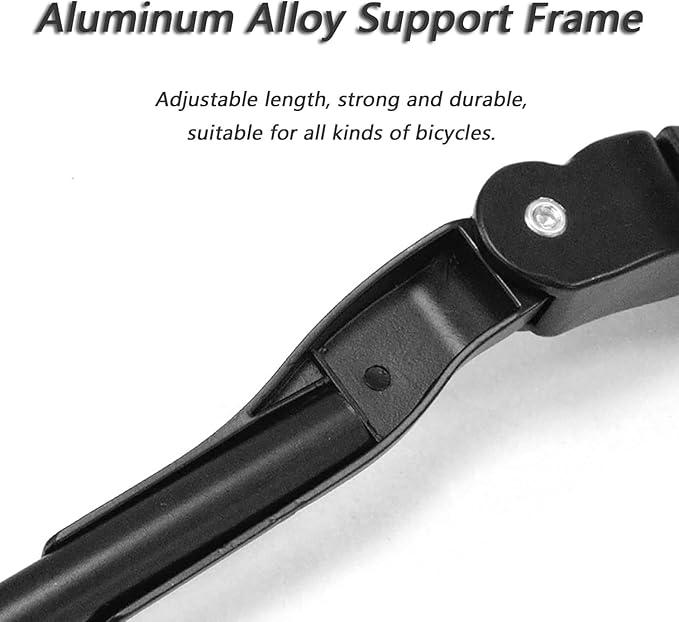Bike Kickstand for Vitus E Sentier E Substance Zenium Razor, Non-Slip Alloy Rear Side Bicycle Stand Adjustable Bike Kickstand for 22" to 27.5" Wheels