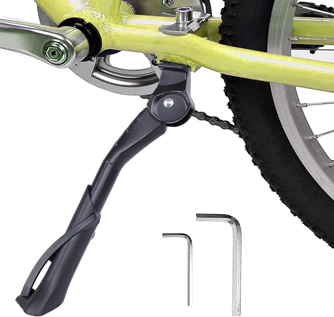 SEISSO Kids Bike kickstand for 18/20/22 Inch Wheel Adjustable Center Mount Aluminum Alloy Bicycle Kickstands Bike Stand for 18-22 Inch Wheel Mountain Bike/Road Bicycle/Adult Bike/Sports Bike