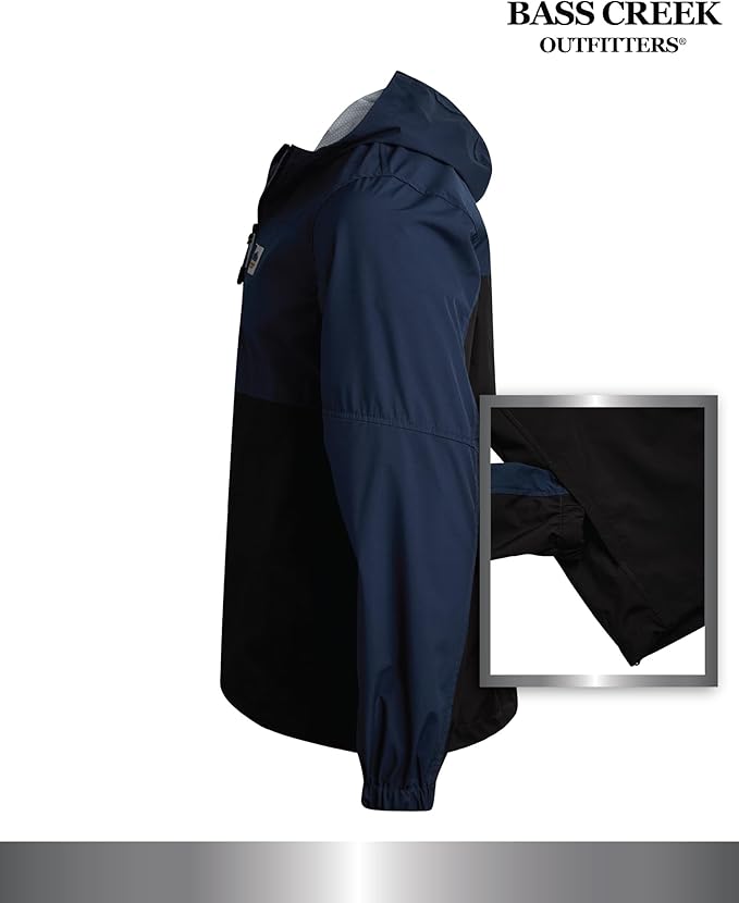 Bass Creek Outfitters Mens Windbreaker - Lightweight Mens Rain Jacket for Running Cycling Hiking with Hood