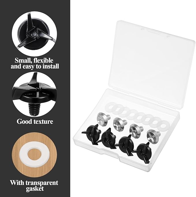 8 PCS Motorcycle Helmet Visor Screws, Helmet Visor Screws with 8PCS Rubber Washers Helmet Visor Replacement Set Helmet Fixing Screws Motorcycle Helmet Accessories for Motocross, Black