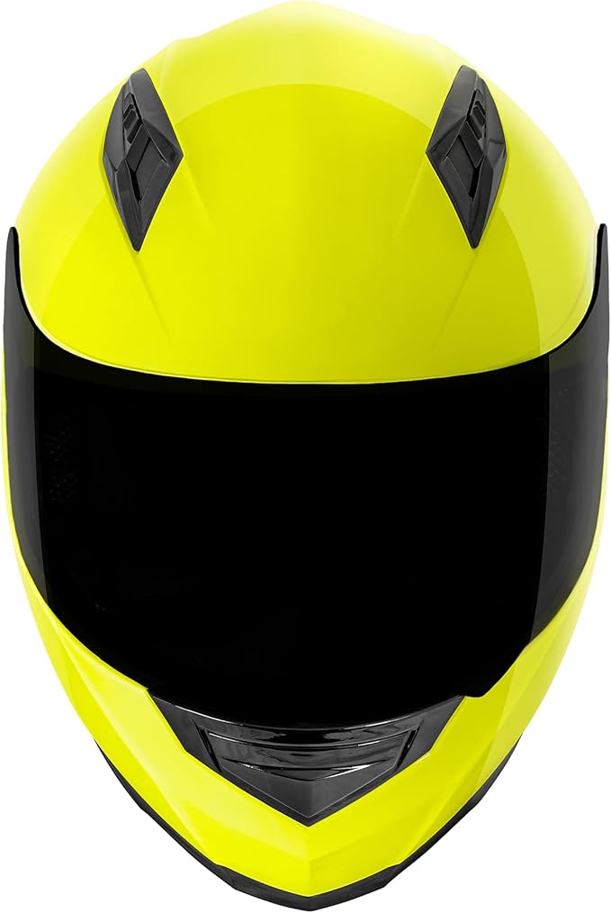 VCAN VX Lightweight Full Face Motorcycle Street Bike Helmet with Extra Tinted Visor, Coolmax Technology & OTG Ready, DOT Approved