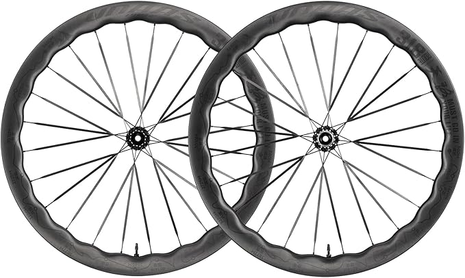 WINSPACE UNAAS PRO2 Carbon Fiber Wheelset 700C Disc Brake Carbon Spokes Wave Rim Ultralight 1430g 45-50mm Depth Road Bike Wheels, Tubeless Ready.