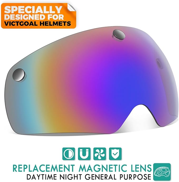 VICTGOAL Detachable Magnetic Bike Helmet Goggles Visor Especially Deisgned for VG110/VG112 Bicycle Helmet