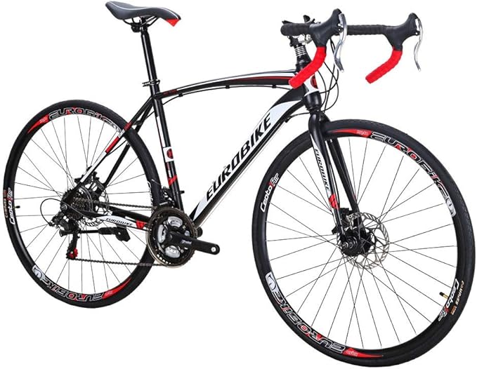 EUROBIKE HY XC550 700C Road Bike 21 Speed for Adults Men and Women | Road Bicycle, Disc Brake, Race Bike, for Beginner to Intermediate Bicycle Riders