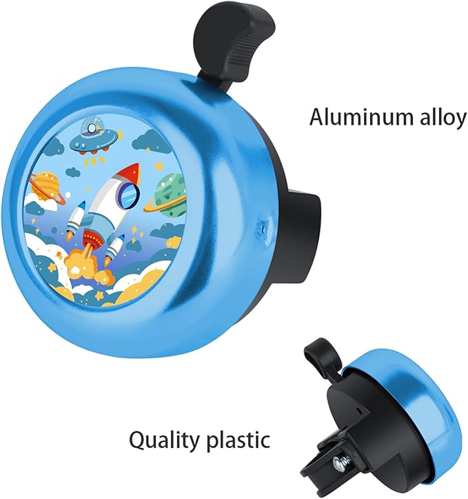 MZELQ Bicycle Bell Cute Clear Sound Adjustable Size Aluminum Bike Accessories Bell Ring for Girls Women Kids Adults