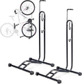 Bike Parking Stand,Bike Floor Stand Parking Rack，Bike Rack Bicycle Floor Parking Stand, Bike Storage Holder for Garage,Indoor & Outdoor，Mountain & Road Bikes，2 Pack