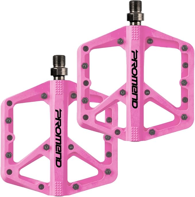 Mountain Bike Pedals - Durable Nylon DU Bearing Platform Pedals for MTB and BMX