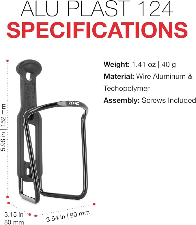 Zefal Unisex's Aluplast 124 Bottle Cage