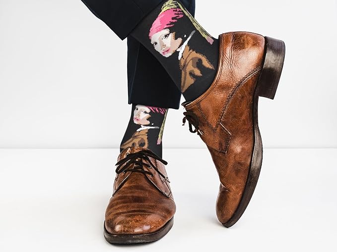 Real Sic Fun Socks for Men and Women - Cozy Cotton Dress Socks with Colorful Designs - Cool, Casual, Wacky Patterned