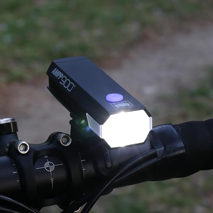 CATEYE AMPP & ViZ USB Rechargeable Bike Light Combo Kit – IPX4 Waterproof High Lumen AMPP Opticube™ LED Headlight & ViZ USB Daytime Safety Light, Visible up to 1 Mile, Fits Road, MTB, Gravel Bikes