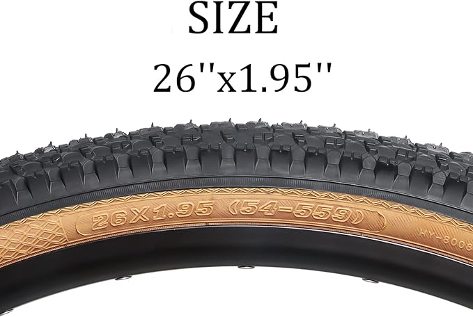 Hycline Mountain Bike Tire: 20/24/26/27.5-inch Folding Replacement High-Performance Wear-Resistant Bicycle Tires for MTB Off-Road Bike
