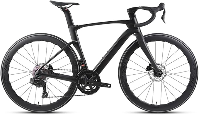 700c Road Bike Frameset Lightweight Carbon Racing Frame 43.5/46/48/50/52/54CM Internal Routing Disc Brake Frame Thru Axle 100mm/142mm(52CM)