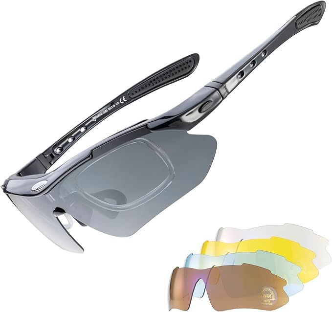 ROCKBROS Polarized Sunglasses Men Women Cycling/Pickleball/MTB Glasses UV Protection, Suitable for Myopia Glasses
