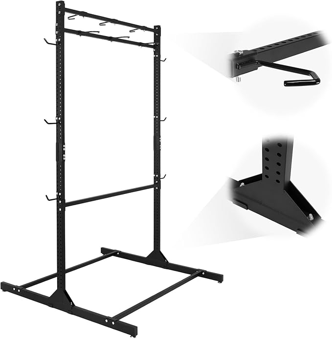 Freestanding Bike Stand with Adjustable Hooks Vertical Bike Storage Rack Holds Up To 6 Bikes & 6 Helmets Heavy Duty Bikes Floor Stand for Garage Basement Bicycles Repair Shop