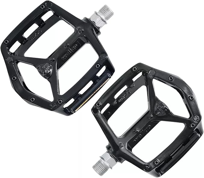 Wellgo MG3 Magnesium Pedals 9/16" for MTB BMX DH Platform DU Bearing, Black,WE3101