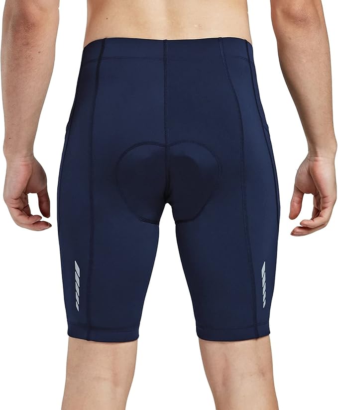 baleaf Men's Padded Bike Shorts Cycling Road Biking Riding Bicycle Cycle Wear Pockets UPF 50+ MTB Accessories Tights