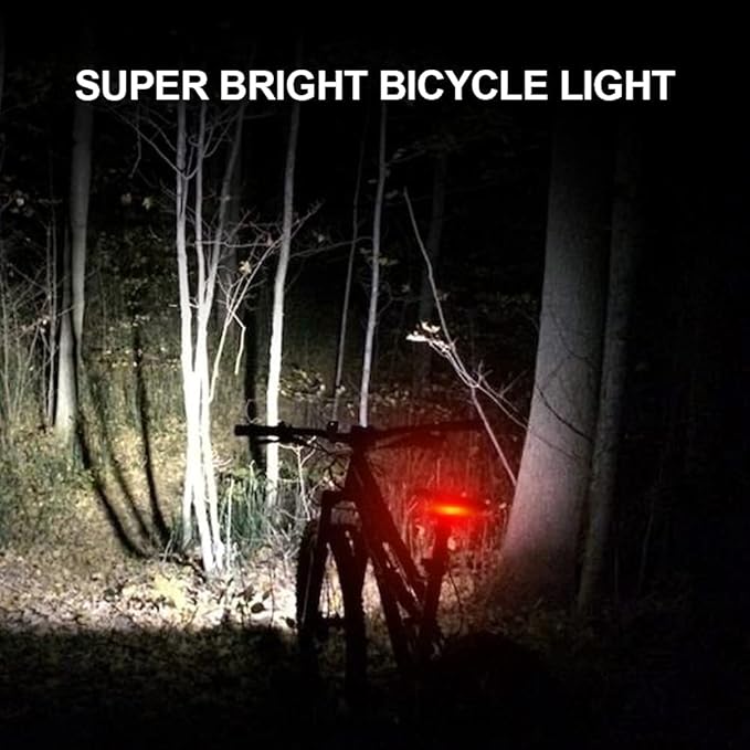 1200 Lumens Bike Lights for Night Riding,Super Bright Bike Lights Front and Back,USB Rechargeable Bicycle Light,3 LED Bike Headlight with Power Bank Function,IPX5 Waterproof,3+5 Light Modes