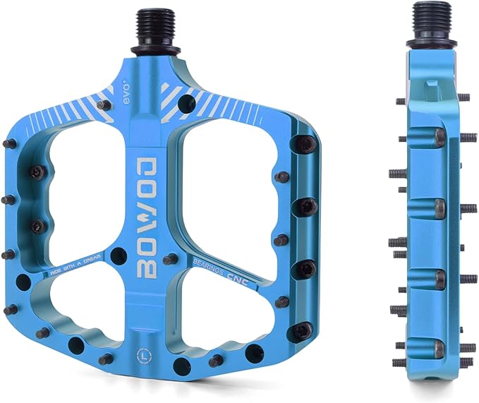 Bike Pedals 9/16" Lightweight Non-Slip Bicycle Platform Pedals - Fits Most Adult Bikes & Mountain Bikes &MTB, Road Bikes and Slip-Resistant Design