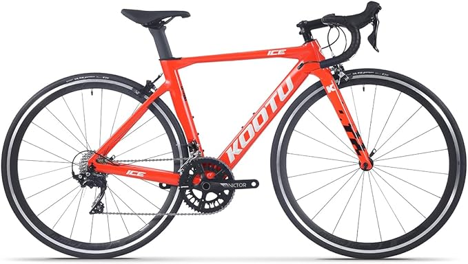 KOOTU Carbon Road Bike,700C Wheels Commuter Bicycle for Men and Women,Racing Bicycle with Shimano 105 R7000 22S Speeds Groupset Ultra-Light Bicycle