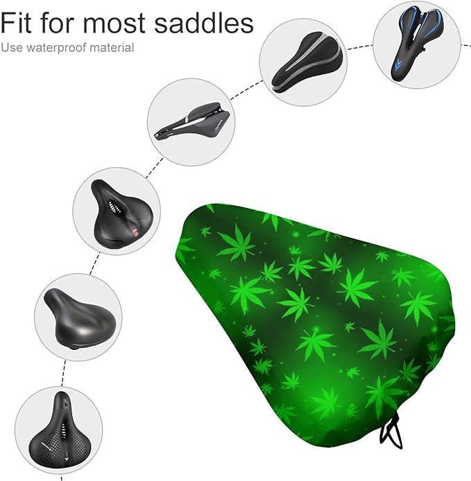 Adjustable Exercise Bike Seat Cover, Soft Cushion Indoor Outdoor Dust Resistant Protection