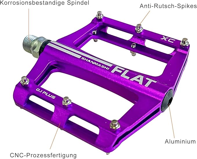 UPANBIKE Mountain Bike Bearing Pedals 9/16'' Spindle Aluminum Alloy Flat Platform for BMX MTB Road Bicycle