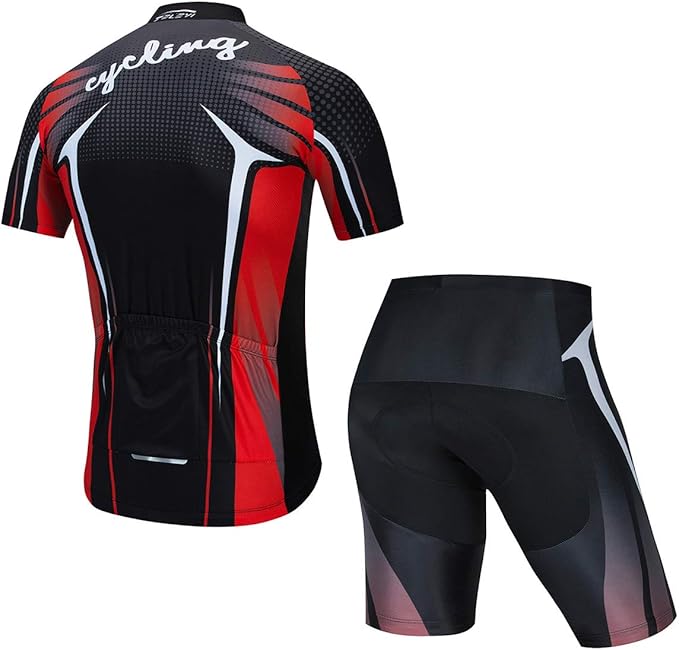 Men's Cycling Jersey Set, Summer Mountain Bike Clothing Short Sleeved Riding Jerseys