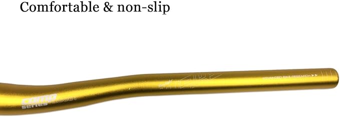 Wake 31.8mm MTB Mountain Bike Handlebar, Aluminum Alloy Mountain Bike Bicycle Riser Handlebar Extra Long 720/780mm with Paint Matte Surface (Gold, 780mm)