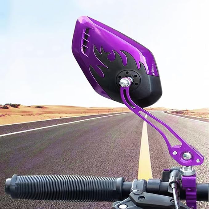 Bicycle Mirrors for Handlebars 2 Pack,Essential Electric Bike Accessory,Mirrycle Bike Mirror,Bike Mirrors for Safe Riding,Handlebar Rearview Mirror,Lowrider Bike Parts & Accessories(purple)