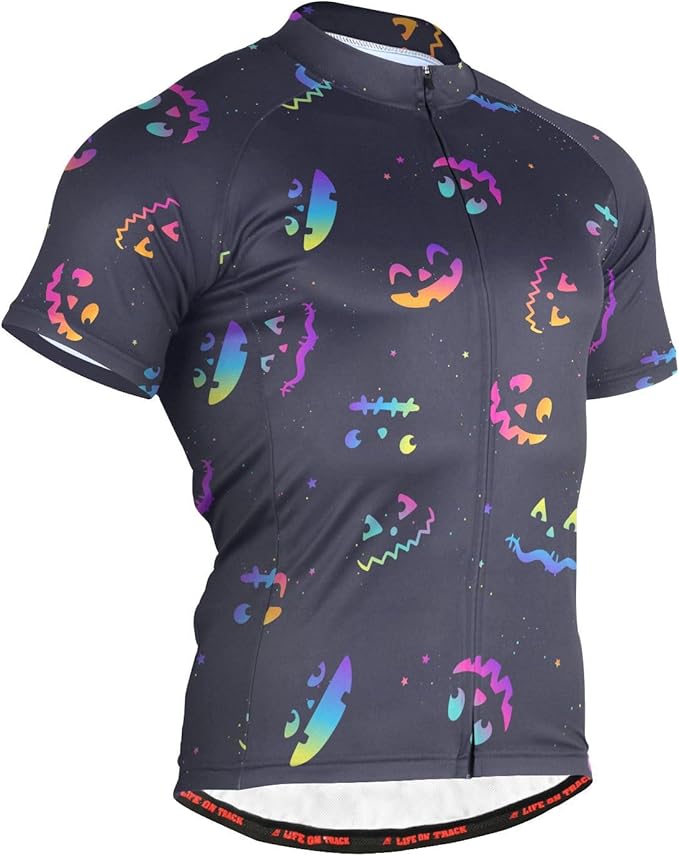 Men's Cycling Bike Jersey Short Sleeve Moisture Wicking, Breathable, Quick Dry Biking Shirt with 3 Rear Pockets