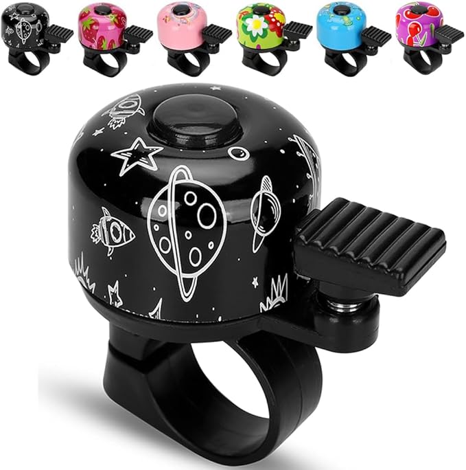 Kid Bike Bell - Bicycle Bell for Kids Boys Girls Adults | 120db Classic Mini Loud Bike Ring - Cool Bike Bell Design with Crisp Clear Sound for MTB,BMX,City Bike,Scooter -Kid Bike Accessories