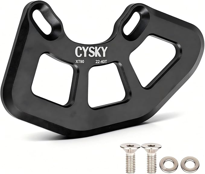 CYSKY Alloy MTB Bash Guard - Chain Ring Protector, ISCG05 Bike Chain Guard for 22T-40T Single Chainring, Chainstay Protector for Mountain Bike, Downhill, BMX