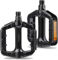 MEGHNA Bike Pedals Non-Slip Bicycle Aluminium Alloy Pedals 1/2" and 9/16" Pedal for Mountain Bike Kid Bike Freestyle BMX Bike, Beach Cruiser Bike
