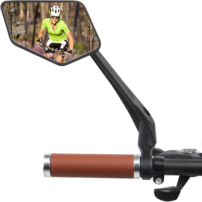 Bike Mirror Handlebar Mount E-bikes Bicycle Mirrors, Anti-Shake 360° Rotatable High-Definition Shockproof Explosion-Proof Wide-angle Rear View Convex Mirror for bike bicycle ebike