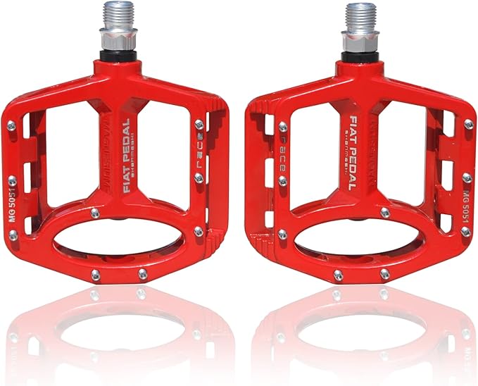 UPANBIKE Magnesium Alloy Bike Pedals 9/16'' Spindle Bearing High-Strength Non-Slip Large Flat Platform for Mountain Bike Road Bicycle
