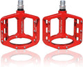 UPANBIKE Magnesium Alloy Bike Pedals 9/16'' Spindle Bearing High-Strength Non-Slip Large Flat Platform for Mountain Bike Road Bicycle