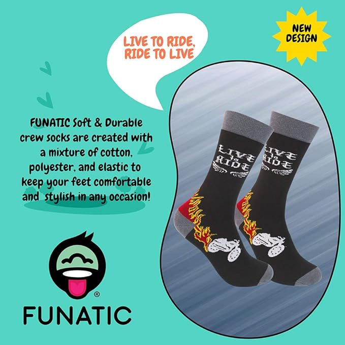 FUNATIC Funny Outdoor Themed Socks for Men Women - Novelty Gifts For Golfing, Fishing, Hunting, Bigfoot, Pickleball, and More