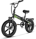1000W Folding Electric Bike, 48V 20AH Large Removable Battery E Bike, 30+MPH, 80 Miles Max Range, 20" Fat Tire Electric Bike for Adults, Adult Electric Bicycles for Long