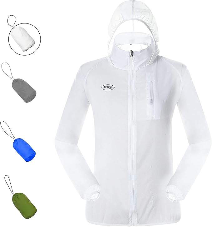 Sun Protection Jacket Ultra Light Thin Breathable Packable Outdoor Cycling Jacket Hoodie Skin Clothing for Men & Women