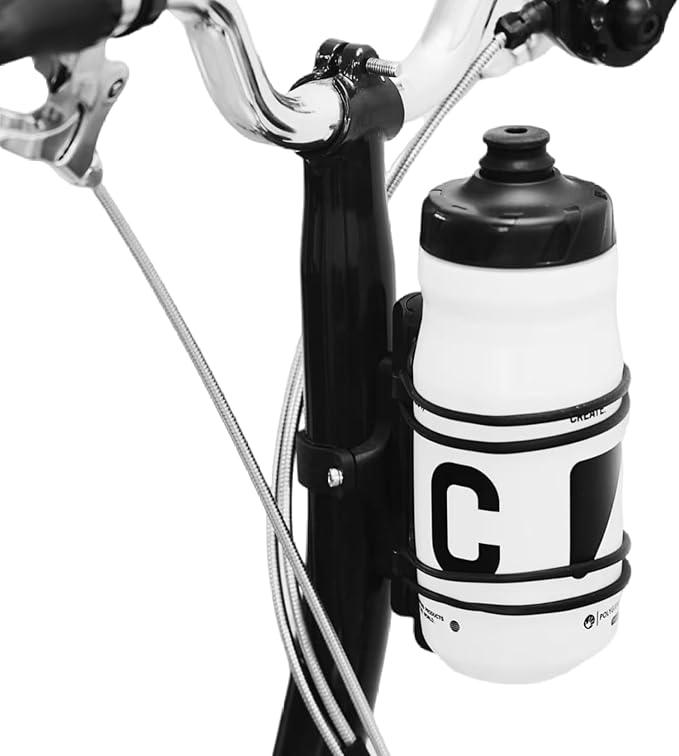 Rcool Bike Water Bottle Holder Adapter for Handlebar & Seatpost, Fits MTB, Road, E-Bike & Gravel, Silicone Protection, Universal 1.26-1.7” Seat/Head/Down Tube, Black