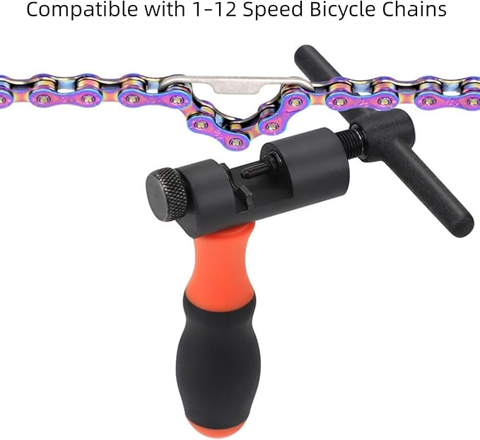 Bike Chain Breaker Tool Set, Bike Breaker Main Chain Pliers Chain Checker Wear Indicator for 1-12 Speed Road MTB Bikes