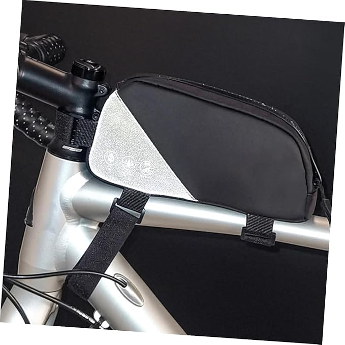 Milisten Waterproof Bike Frame Bag Reflective Cycling Top Tube Storage Pouch for Mountain and Road Bicycles Sturdy Bicycle Accessories for Easy Access to Phones and Essentials