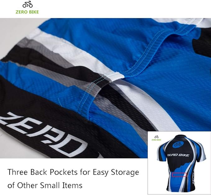 Men's Short Sleeve Breathable Cycling Jersey Set 3D Padded Bicycle Shorts Sportswear Suit Quick Dry