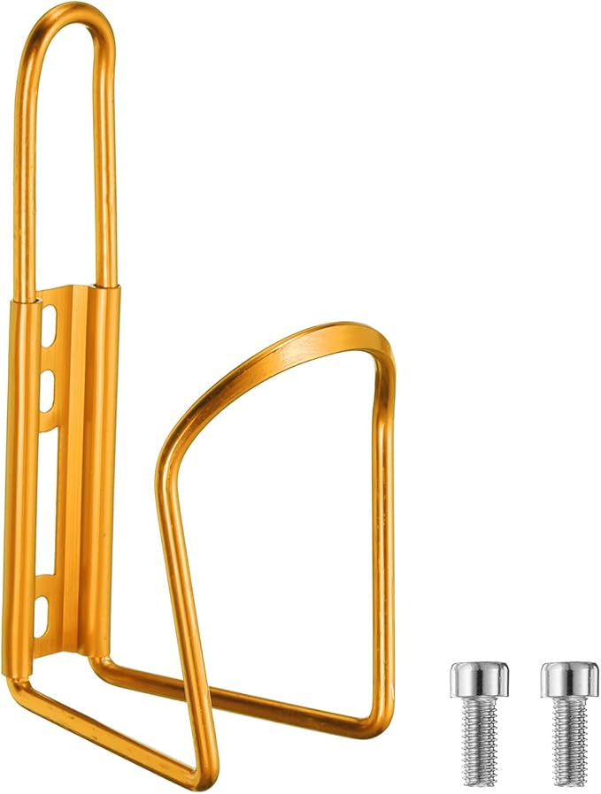 HARFINGTON Bicycle Water Bottle Cage Lightweight Aluminum Basic Bike Universal Water Bottle Holder Mount with Screws for Mountain Road Gravel