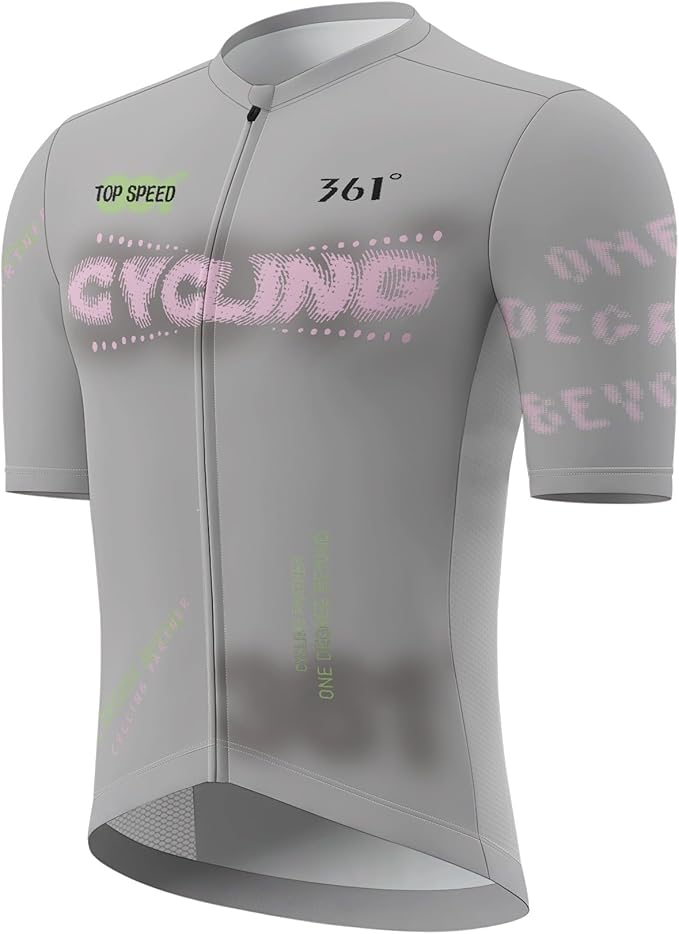 Men's Cycling Jersey Short Sleeve Breathable Quick Dry Bike Shirt Lightweight MTB Road Bicycle Jersey Full Zip 3 Rear Pockets