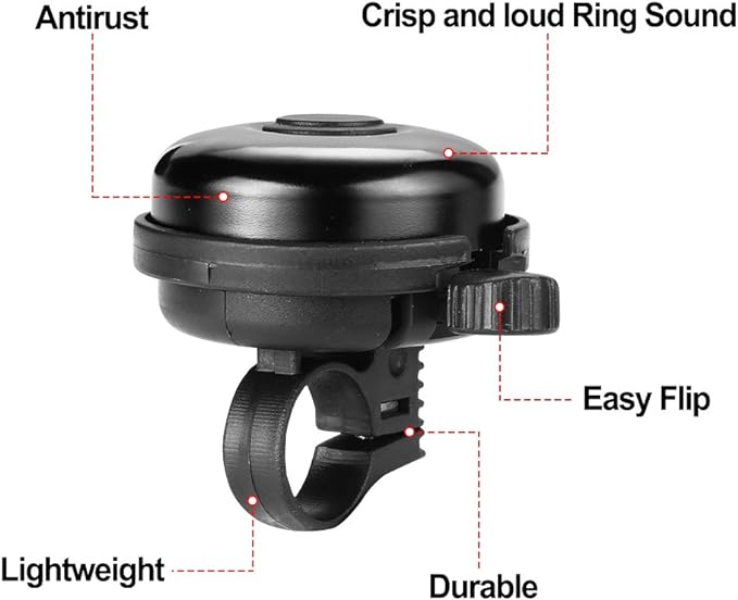 Accmor Classic Bike Bell, Aluminum Bicycle Bell, Loud Crisp Clear Sound Bicycle Bike Bell for Adults Kids