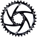 YBEKI Narrow-Wide Chainring 30T-38T - CNC 7075-T6 Aluminum MTB Chainwheel for SRAM GXP/XX1/X01 (3mm/6mm Offset) | Eagle Tooth Design | Ultra-Light 60-80g | Hard Anodized Black