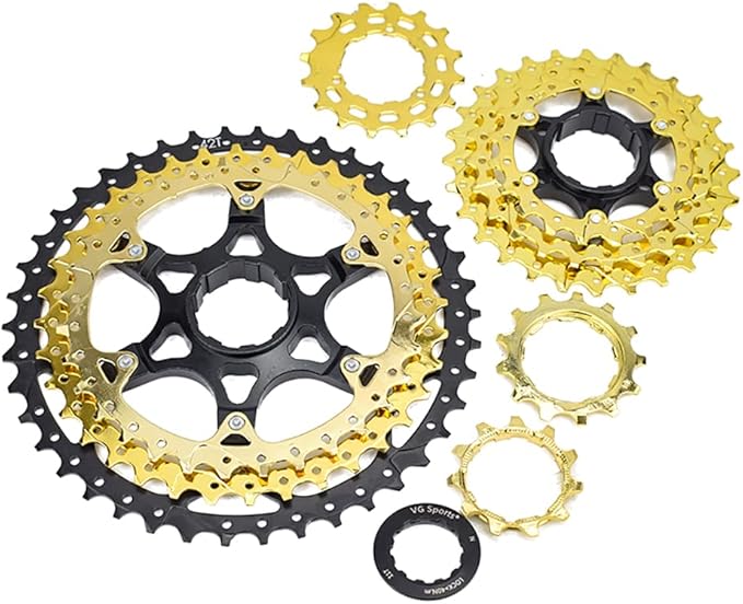 VG SPORTS 8/9/10/11/12 Speed Ultra-Light Bike Cassette for Mountain Bike 11-40T/11-42T/11-46T/11-50T/11-52T MTB Cassette Lightweight Aluminum Bracket Cassette