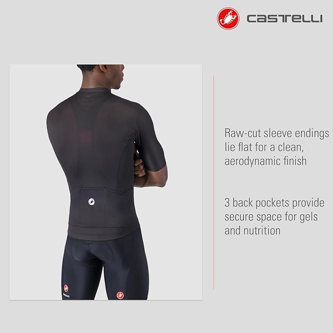 CASTELLI Men’s Entrata Apex Jersey, Breathable, Moisture-Wicking Cycling Jersey with Pockets for Everyday Road Performance