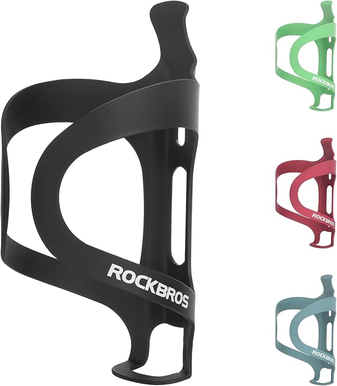 ROCKBROS Bike Water Bottle Cage Holder Lightweight Alloy Aluminum Bicycle Water Bottle Holder Cages Secure Hold Brackets for MTB, Road,Gravel Bike，Blcak