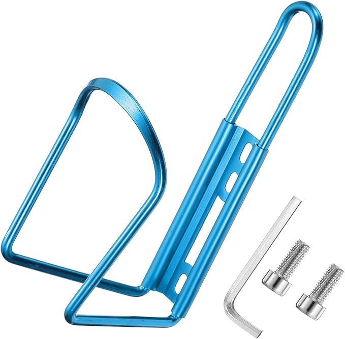 HARFINGTON Bicycle Water Bottle Cage Lightweight Aluminum Basic Bike Universal Water Bottle Holder Mount with Hardware for MTB Mountain Road Gravel